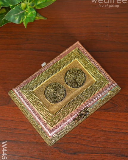 Oxidised Rectangle Dry Fruit Box - W4450 Dry Fruit Box