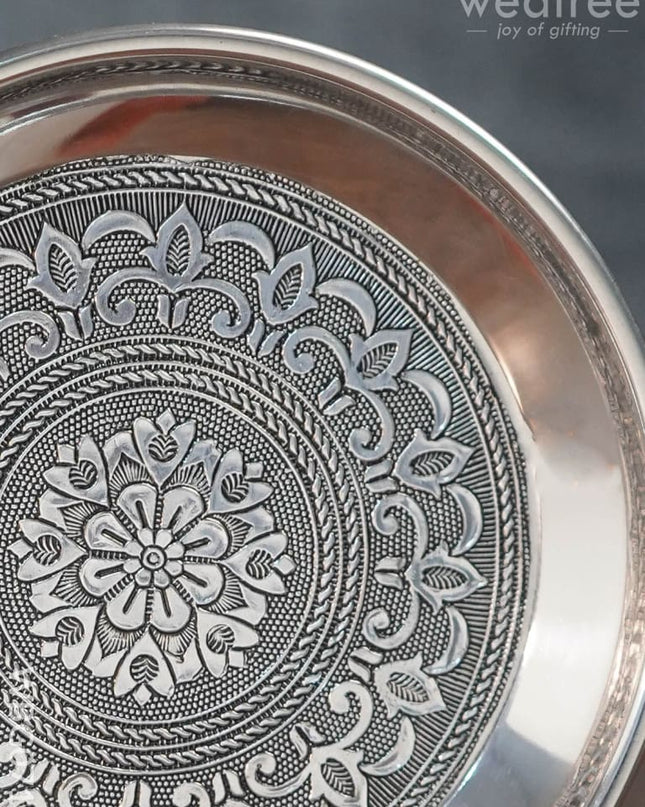 Oxidised Round Plate - 6 Inch Wbg0718 Trays & Plates