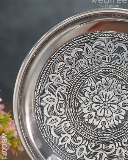 Oxidised Round Plate - 6 Inch Wbg0718 Trays & Plates
