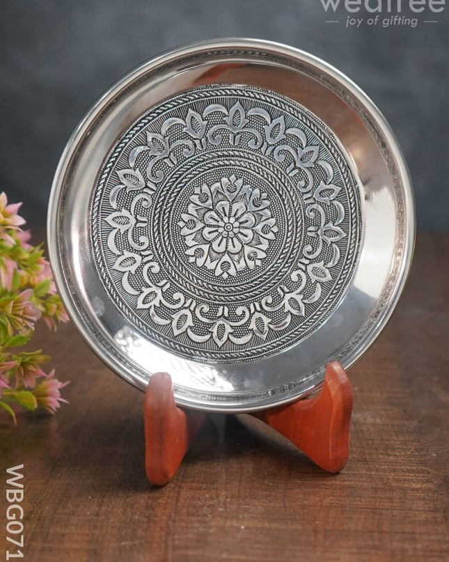 Oxidised Round Plate - 6 Inch Wbg0718 Trays & Plates