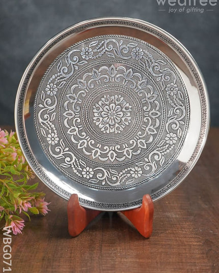 Oxidised Round Plate - 8 Inch Wbg0719 Trays & Plates