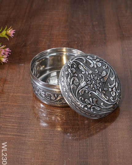 Oxidized Box With Tray Set (Set Of 4) - Wl2307 Meenakari Trays & Sets