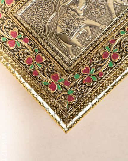 Oxidized Dry Fruit Box Embossed with Elephant - 9x7 inch - WBG1710 Dry Fruit Box RG