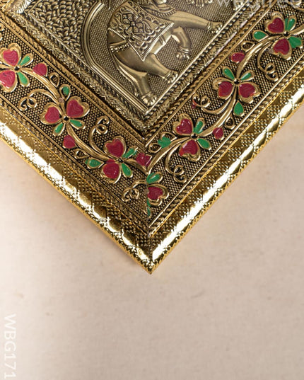 Oxidized Dry Fruit Box Embossed with Elephant - 9x7 inch - WBG1710 Dry Fruit Box RG