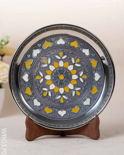 Oxidized Plate - 8 inch - WBG1707 Trays & Plates