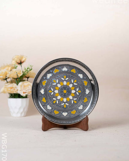 Oxidized Plate - 8 inch - WBG1707 Trays & Plates