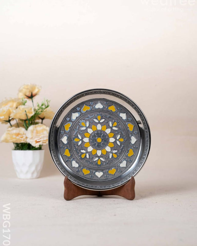 Oxidized Plate - 8 inch - WBG1707 Trays & Plates