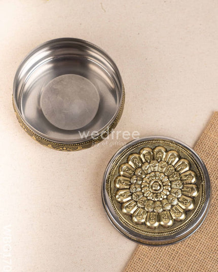 Oxidized Poori Box - 4 inch - WBG1705 Utensils RG