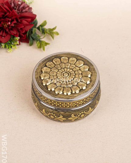 Oxidized Poori Box - 4 inch - WBG1705 Utensils RG