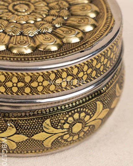 Oxidized Poori Box - 4 inch - WBG1705 Utensils RG