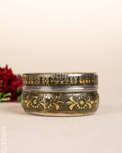 Oxidized Poori Box - 4 inch - WBG1706 Utensils RG