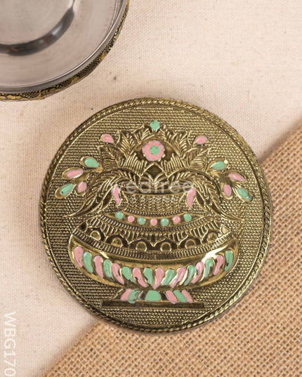 Oxidized Poori Box - 4 inch - WBG1706 Utensils RG