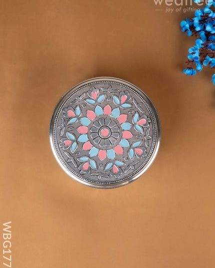 Oxidized Poori Box - 4 inch - WBG1773 Utensils RG