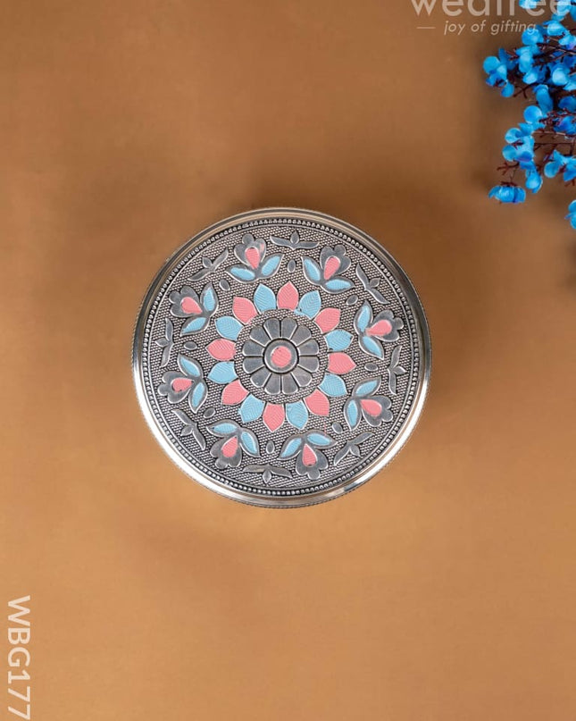 Oxidized Poori Box - 4 inch - WBG1773 Utensils RG