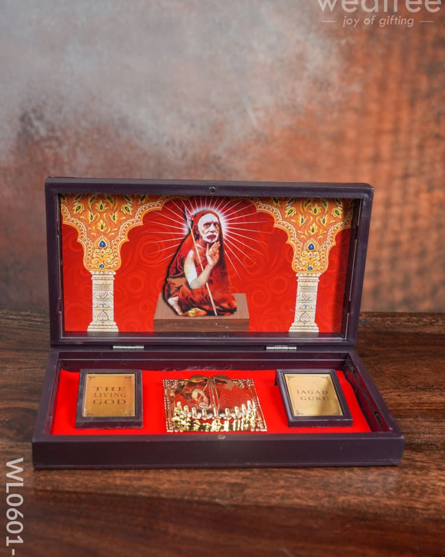Paduka Prayer Box (Large) - Wl0601 Maha Periyavar