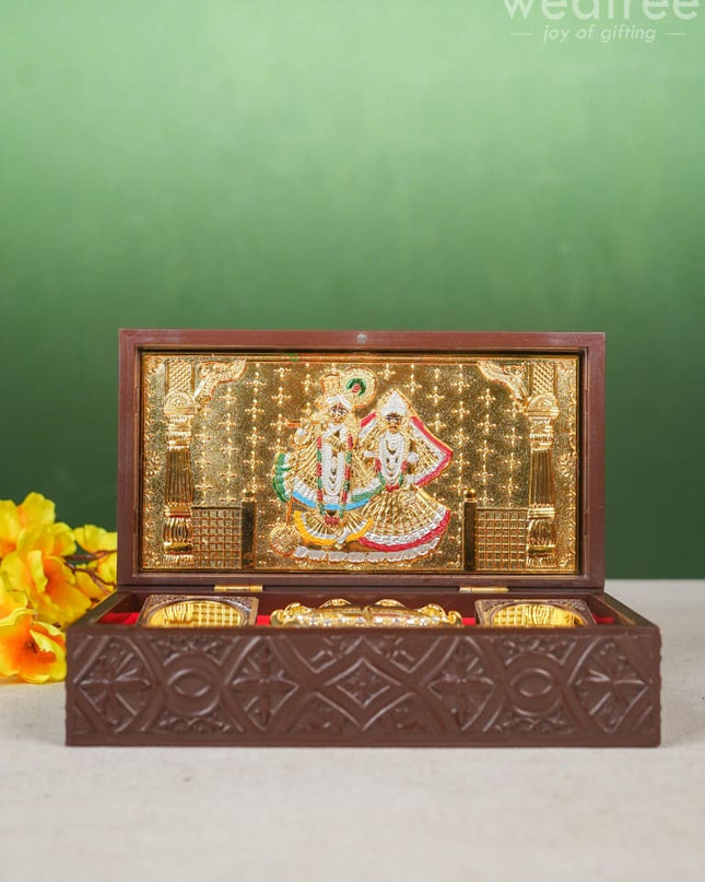 Paduka Prayer Box - Large Radhakrishna Wl4804