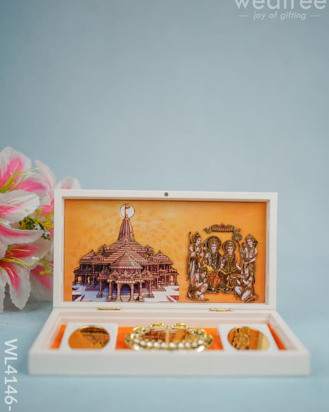 Paduka Prayer Box (Large) - Ram Dharbar- Wl4146-2