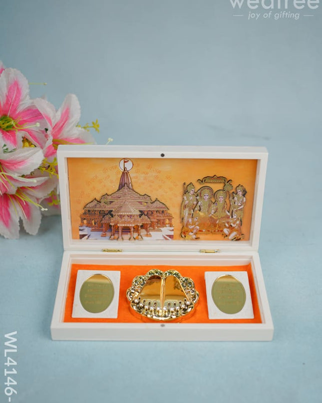 Paduka Prayer Box (Large) - Ram Dharbar- Wl4146-2