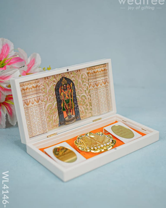 Paduka Prayer Box (Large) - Shree Ram Wl4146-1