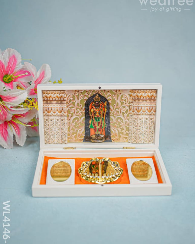 Paduka Prayer Box (Large) - Shree Ram Wl4146-1