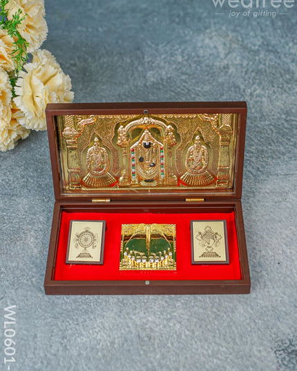 Paduka Prayer Box (Large) - Tirupathi Balaji Padmavathi Thayar Wl0601-6