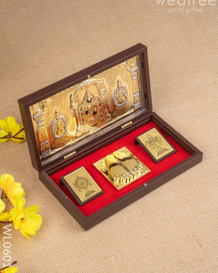 Paduka Prayer Box (Large) - Tirupathi Balaji Padmavathi Thayar - WL0601-6 - Paduka Prayer Box