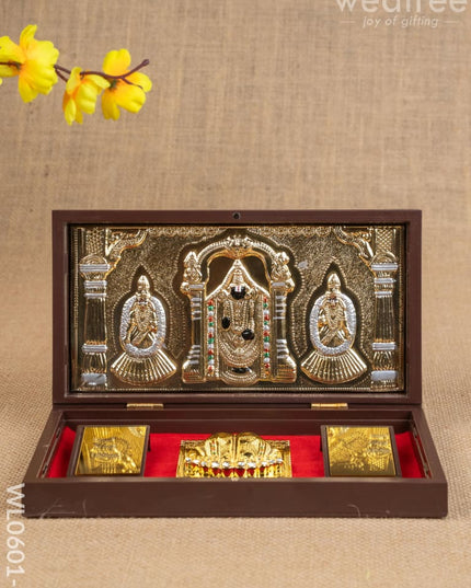 Paduka Prayer Box (Large) - Tirupathi Balaji Padmavathi Thayar - WL0601-6 - Paduka Prayer Box