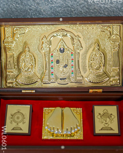 Paduka Prayer Box (Large) - Tirupathi Balaji Padmavathi Thayar Wl0601-6