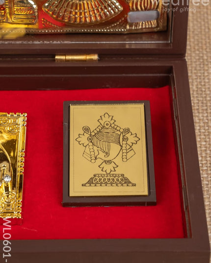 Paduka Prayer Box (Large) - Tirupathi Balaji Padmavathi Thayar - WL0601-6 - Paduka Prayer Box