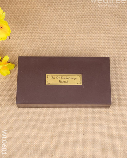 Paduka Prayer Box (Large) - Tirupathi Balaji Padmavathi Thayar - WL0601-6 - Paduka Prayer Box