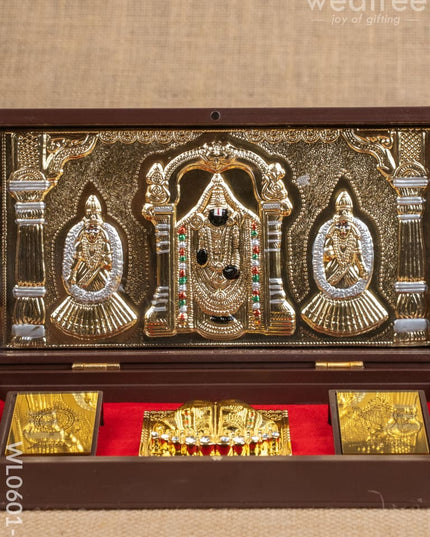 Paduka Prayer Box (Large) - Tirupathi Balaji Padmavathi Thayar - WL0601-6 - Paduka Prayer Box