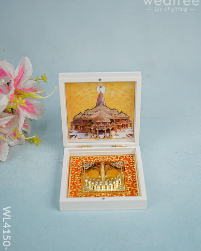 Paduka Prayer Box (Small) - Ayodhya Mandhir Wl4150-2