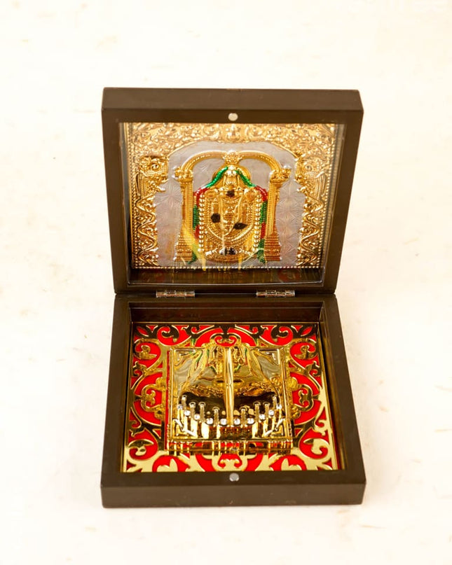 Paduka Prayer Box (Small) - Tirupathi Balaji - WL4249 - Paduka Prayer Box