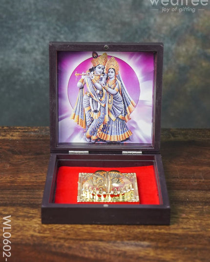 Paduka Prayer Box (Small) - Wl0602 Standing Radhe Krishna