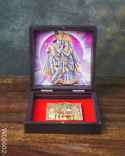 Paduka Prayer Box (Small) - Wl0602 Standing Radhe Krishna