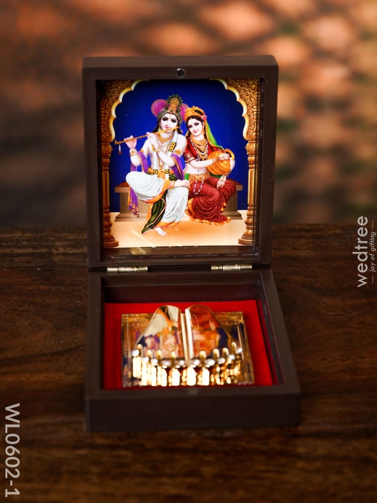 Paduka Prayer Box (Small) - Wl0602 Radhe Krishna