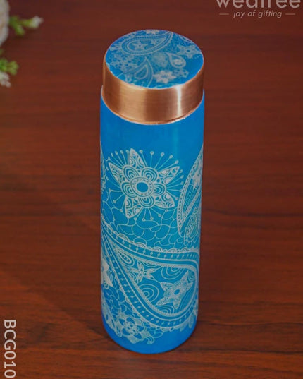 Paisley Printed Copper Bottle - Bcg0101 Office Utility