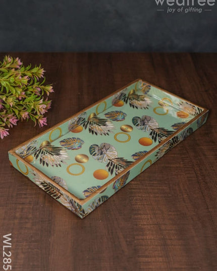Palm Leaf Design Digital Printed Tray - Wl2854 Wooden Trays