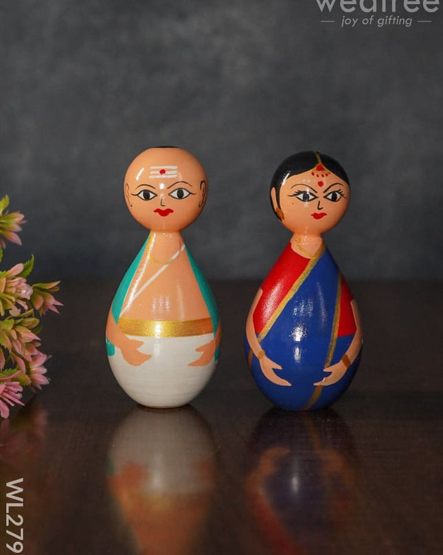 Pandit Couple - Channapatna Toy Wl2797 Kids Utility