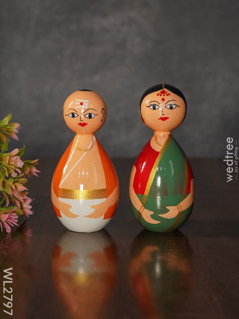 Pandit Couple - Channapatna Toy Wl2797 Kids Utility