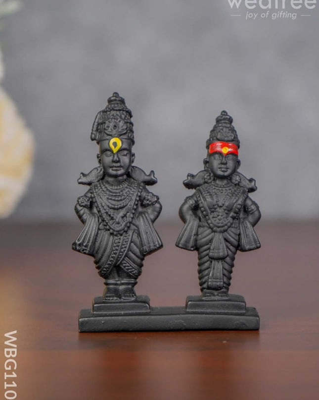 Panduranga Rukmini Idol in Polyresin - 3 inch - WBG1108 - Polyresin Figurine - RG