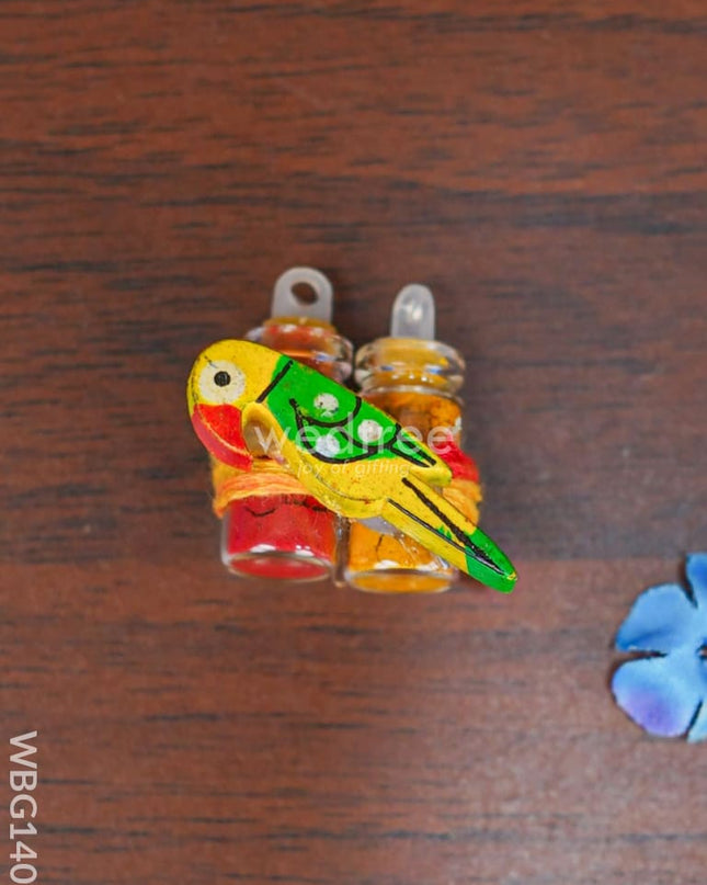 Parrot Haldi Kumkum Set - Wbg1407 Fancy Holder Rg
