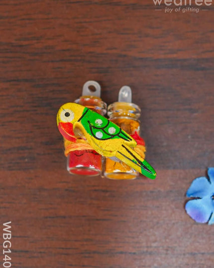Parrot Haldi Kumkum Set - Wbg1407 Fancy Holder Rg