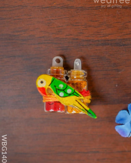 Parrot Haldi Kumkum Set - Wbg1407 Fancy Holder Rg