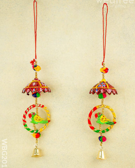 Parrot Thoran with Bell - Set of 2 - 15 inch - WBG2011 - Thorans RG