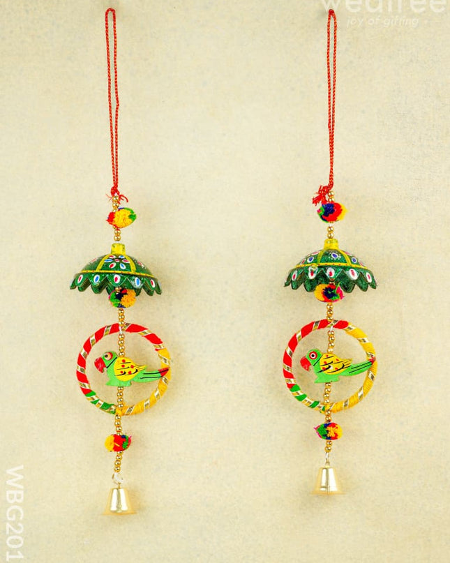 Parrot Thoran with Bell - Set of 2 - 15 inch - WBG2011 - Thorans RG