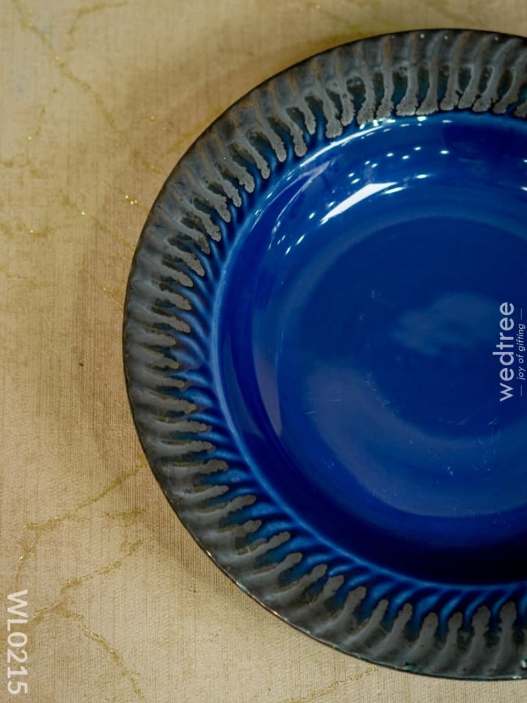 Pasta Plate - 8 Inch (Blue) Wl0215 Ceramics