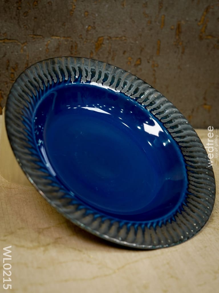 Pasta Plate - 8 Inch (Blue) Wl0215 Ceramics