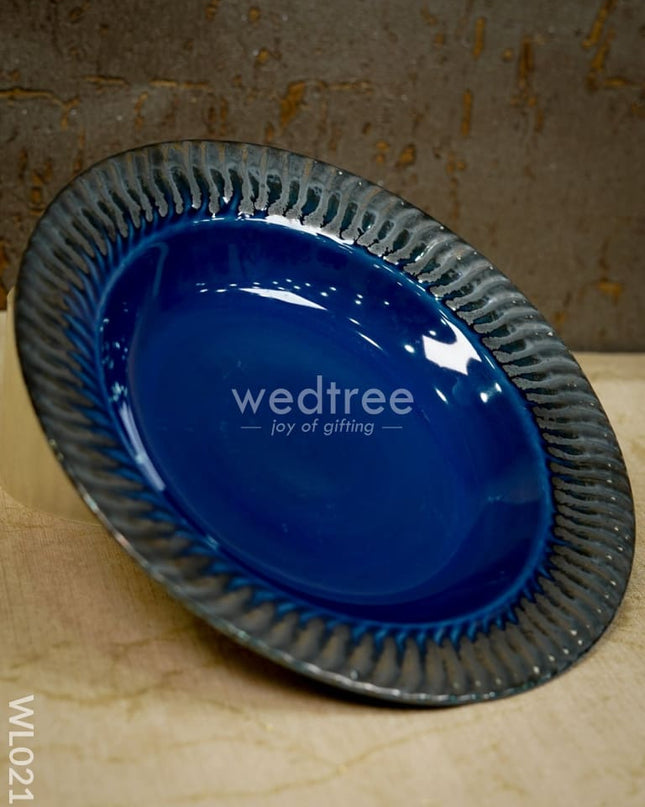 Pasta Plate - 8 Inch (Blue) Wl0215 Ceramics