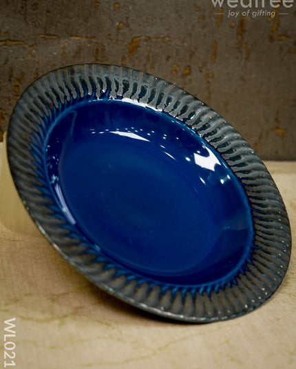 Pasta Plate - 8 Inch (Blue) Wl0215 Ceramics